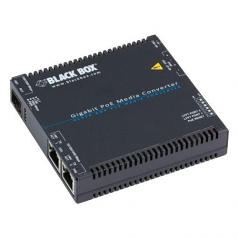 GIGABIT ETHERNET (1000-MBPS) POE MEDIA CONVERTER - (2) 10/100/1000-MBPS COPPER T