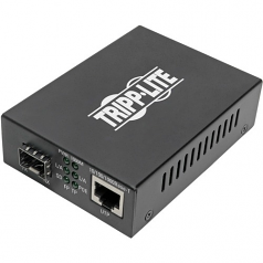 GIGABIT SFP FIBER TO ETHERNET MEDIA CONVERTER POE+ 101001000