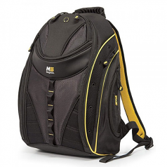 Express Carrying Case (Backpack) for 17 inch Notebook Tablet iPad - Black Yellow - 600D Nylon Duraflex - Shoulder Strap