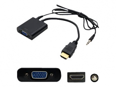 5 pack of HDMI Male to VGA Female Black Adapter - 100% compatible with select devices.