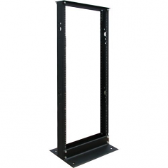 25U 2-Post Open Frame Rack Threaded Holes 800lb Capacity - Relay rack - black - 25U