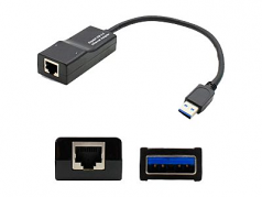 USB 3.0 (A) to RJ-45 Adapter - Network adapter - SuperSpeed USB 3.0 - Gigabit Ethernet x 1 - black