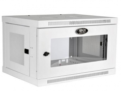 6U WALL MOUNT RACK ENCLOSURE SERVER CABINET WHITE with ACRYLIC GLASS DOOR