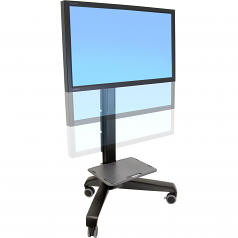 Neo-Flex Display Stand - 50 inch to 65 inch Screen Support - 120 lb Load Capacity - 1 x Shelf(ves) - 64 inch Height x 42 inch Width x 29.4 inch Depth - Plastic - Black