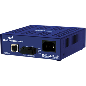 B&B McBasic TX/FX-SM1310/LONG-SC - 1 x RJ-45 1 x SC Duplex - 100Base-TX 100Base-FX - Rack-mountable Wall-mountable B&B McBasic TX/FX-SM1310/LONG-SC - 1 x RJ-45 1 x SC Duplex - 100Base-TX 100Base-FX - Rack-mountable Wall-mountable