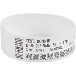 HC100 Z-BAND DIRECT POLYPROPYLENE WRISTBAND CARTRIDGE DIRECT THERMAL 1 inch X 11 inch PERFORATED 200 WRISTBANDS PER CARTRIDGE 6 CARTRIDGES PER CASE PRICED PER CASE HC100 Z-BAND DIRECT POLYPROPYLENE WRISTBAND CARTRIDGE DIRECT THERMAL 1 inch X 11 inch PERFORATED 200 WRISTBANDS PER CARTRIDGE 6 CARTRIDGES PER CASE PRICED PER CASE