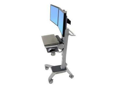 Neo-Flex Dual WideView WorkSpace - Cart for LCD display / keyboard / mouse / CPU / scanner - aluminum powder-coated steel high-grade plastic - two-tone gray - screen size: up to 22 inch