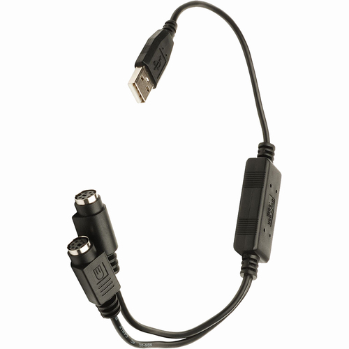 Dual PS/2 To USB Keyboard/Mouse Adapter Cable - USB/(PS/2) for Keyboard/Mouse - 1 x Type A Male USB - 2 x Mini-DIN Female PS/2 Dual PS/2 To USB Keyboard/Mouse Adapter Cable - USB/(PS/2) for Keyboard/Mouse - 1 x Type A Male USB - 2 x Mini-DIN Female PS/2