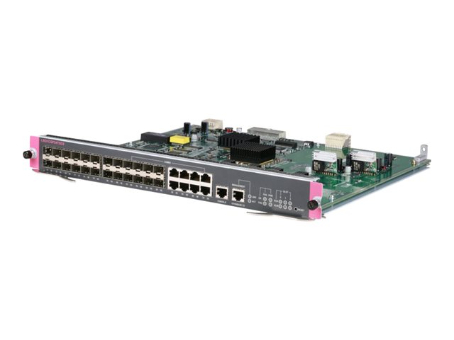 7503-S MPU / Fabric Module with 24 GbE Ports - Main Processing Unit (MPU) / fabric management module with 16 Small Form-factor Pluggable (SFP) ports and eight dual personality ports (either SFP or RJ 45 10/100/1000BASE-T ports) - Has pink ends 7503-S MPU / Fabric Module with 24 GbE Ports - Main Processing Unit (MPU) / fabric management module with 16 Small Form-factor Pluggable (SFP) ports and eight dual personality ports (either SFP or RJ 45 10/100/1000BASE-T ports) - Has pink ends