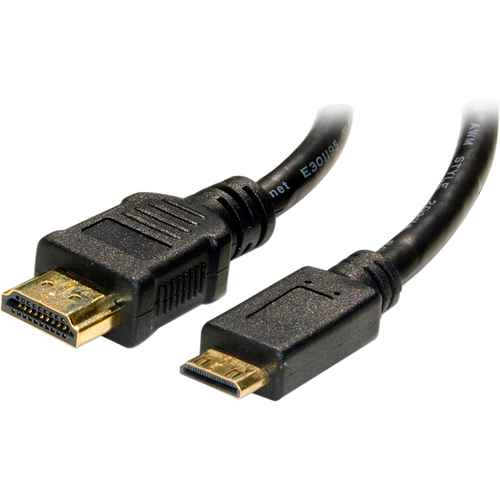 15FT Mini HDMI To HDMI M/M Adapter Cable - HDMI for Audio/Video Device Cellular Phone TV Monitor Projector Camera Camcorder - 15 ft - 1 Pack - 1 x HDMI Male Digital Audio/Video - 1 x HDMI (Mini Type C) Male Digital Audio/Video - Shielding - Bla