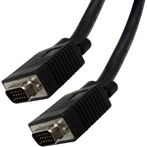 3FT High Resolution Coax M/M VGA Cable - Coaxial for Monitor Video Device - 3 ft - 1 Pack - 1 x HD-15 Male VGA - 1 x HD-15 Male VGA - Nickel Plated - Shielding - Black 3FT High Resolution Coax M/M VGA Cable - Coaxial for Monitor Video Device - 3 ft - 1 Pack - 1 x HD-15 Male VGA - 1 x HD-15 Male VGA - Nickel Plated - Shielding - Black