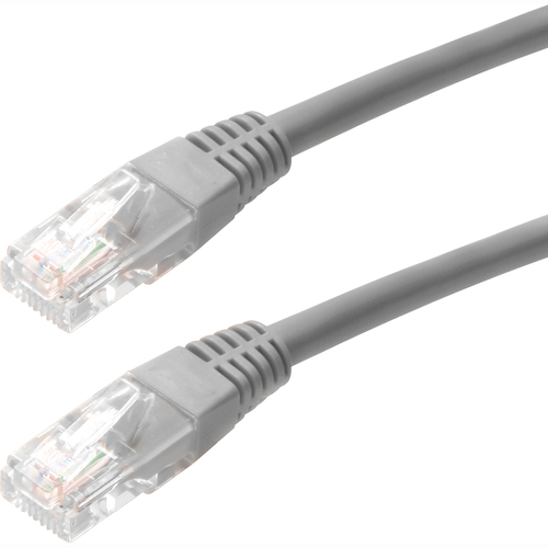 10FT Cat5e Molded RJ45 UTP Network Patch Cable (Gray) - Category 5e for Notebook Network Device - 10 ft - 1 Pack - 1 x RJ-45 Male Network - 1 x RJ-45 Male Network - Gray