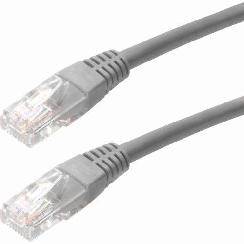 25FT Cat5e Molded RJ45 UTP Network Patch Cable (Gray) - Category 5e for Network Device Notebook - Patch Cable - 25 ft - 1 Pack - 1 x RJ-45 Male Network - 1 x RJ-45 Male Network - Gray