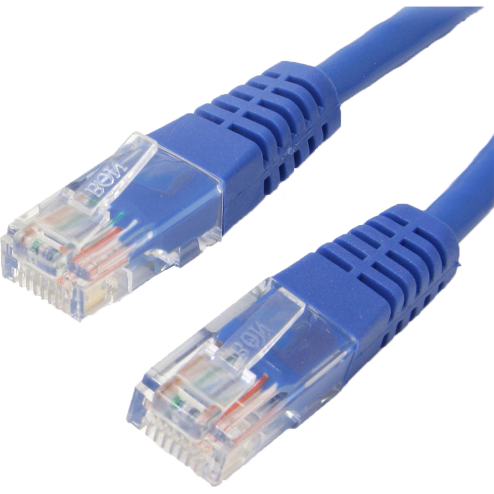 1FT Cat6 Molded RJ45 UTP Ethernet Patch Cable (Blue) - Category 6 for Network Device Notebook - Patch Cable - 1 ft - 1 Pack - 1 x RJ-45 Male Network - 1 x RJ-45 Male Network - Blue