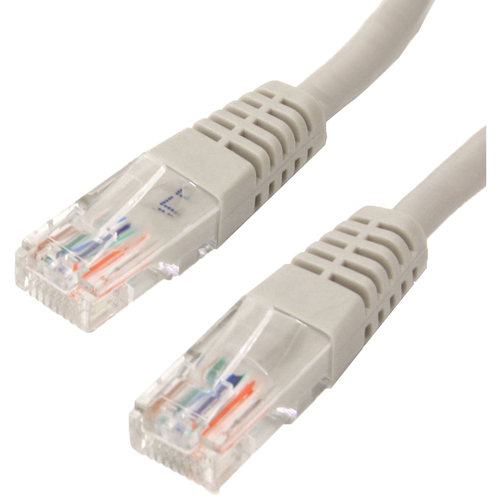 10FT Cat6 Molded RJ45 UTP Ethernet Patch Cable (Gray) - Category 6 for Network Device Notebook - Patch Cable - 10 ft - 1 Pack - 1 x RJ-45 Male Network - 1 x RJ-45 Male Network - Gray