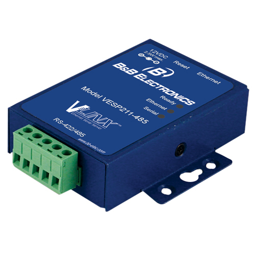 B&B 1 PORT MINI SERIAL SERVER RS-422/485 US PS - 1 x Network (RJ-45) - 1 x Serial Port - Fast Ethernet - Rail-mountable