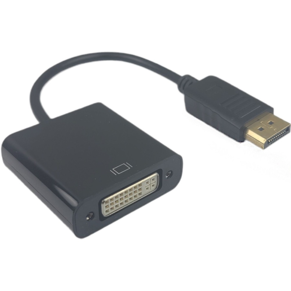 DisplayPort To DVI-D Dual Link Adapter - DisplayPort/DVI for Monitor Projector Video Device TV - 8 inch - 1 x DisplayPort Male Digital Audio/Video - 1 x DVI-D (Dual-Link) Female Digital Video - Shielding - Black