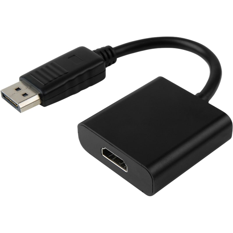 8 Inch DisplayPort Male To HDMI Female Adapter - DisplayPort/HDMI for Audio/Video Device TV Monitor Projector - 8 inch - 1 x DisplayPort Male Digital Audio/Video - 1 x HDMI Female Digital Audio/Video - Black 8 Inch DisplayPort Male To HDMI Female Adapter - DisplayPort/HDMI for Audio/Video Device TV Monitor Projector - 8 inch - 1 x DisplayPort Male Digital Audio/Video - 1 x HDMI Female Digital Audio/Video - Black