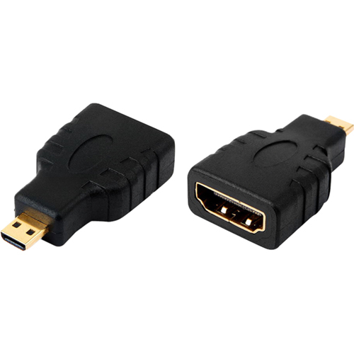Micro HDMI Male To HDMI A Female Adapter - 1 Pack - 1 x HDMI (Micro Type D) Male Digital Audio/Video - 1 x HDMI (Type A) Female Digital Audio/Video - Gold Plated Gold-plated Contacts Micro HDMI Male To HDMI A Female Adapter - 1 Pack - 1 x HDMI (Micro Type D) Male Digital Audio/Video - 1 x HDMI (Type A) Female Digital Audio/Video - Gold Plated Gold-plated Contacts