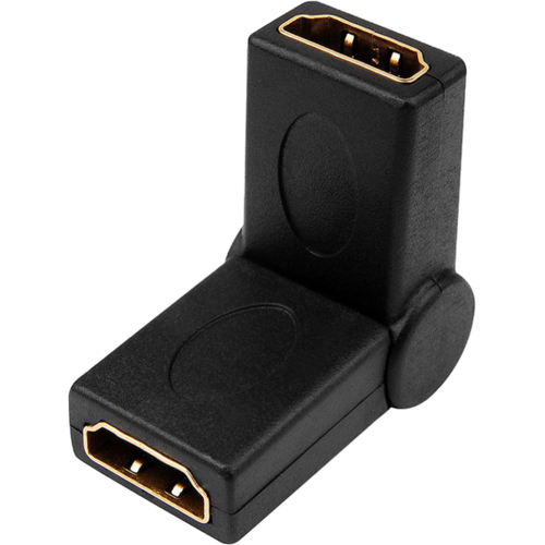 Avoid bending your HDMI cables which can cause strain and potential signal loss. 4XEMs Female To Female 90 Degree Swivel HDMI A Adapter ( ) offers up to 90 degrees of smooth swivelling rotation when installing your HDMI cables. Gold plated connectors ensu