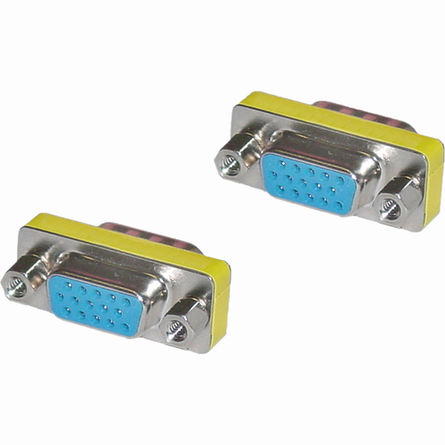 Quickly convert the gender of any parallel serial or VGA video port from male to female with 4XEMs VGA HD15 Female To Female Gender Changing Adapter. Also works perfectly as a coupler to join two VGA cables together. Durable and high quality build. 4XEM Quickly convert the gender of any parallel serial or VGA video port from male to female with 4XEMs VGA HD15 Female To Female Gender Changing Adapter. Also works perfectly as a coupler to join two VGA cables together. Durable and high quality build. 4XEM