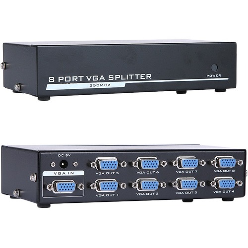 8PORT VIDEO SPLITTER 1920X1440 DISTRIBUTION AMPLIFIER VGA 350MHZ 8PORT VIDEO SPLITTER 1920X1440 DISTRIBUTION AMPLIFIER VGA 350MHZ