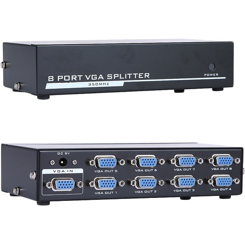 8PORT VIDEO SPLITTER 1920X1440 DISTRIBUTION AMPLIFIER VGA 350MHZ