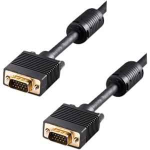 3FT High Quality Dual Ferrite M/M VGA Cable - VGA for Video Device Monitor - 3 ft - 1 x HD-15 Male VGA - 1 x HD-15 Male VGA - Nickel Plated - Shielding - Black 3FT High Quality Dual Ferrite M/M VGA Cable - VGA for Video Device Monitor - 3 ft - 1 x HD-15 Male VGA - 1 x HD-15 Male VGA - Nickel Plated - Shielding - Black