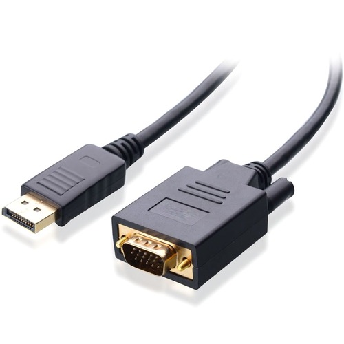 6Ft DisplayPort To VGA M/M Adapter Cable - DisplayPort/VGA for Monitor Video Device - 6 ft - 1 x DisplayPort Male Digital Audio/Video - 1 x HD-15 Male VGA - Black 6Ft DisplayPort To VGA M/M Adapter Cable - DisplayPort/VGA for Monitor Video Device - 6 ft - 1 x DisplayPort Male Digital Audio/Video - 1 x HD-15 Male VGA - Black