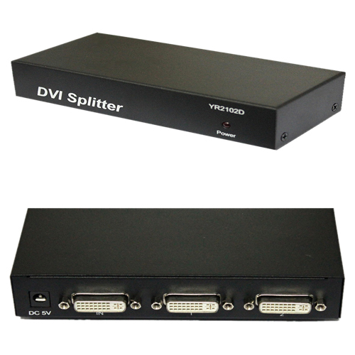 2-Port DVI Video Splitter 1900x1200 - 350 MHz to 350 MHz - DVI In - DVI Out