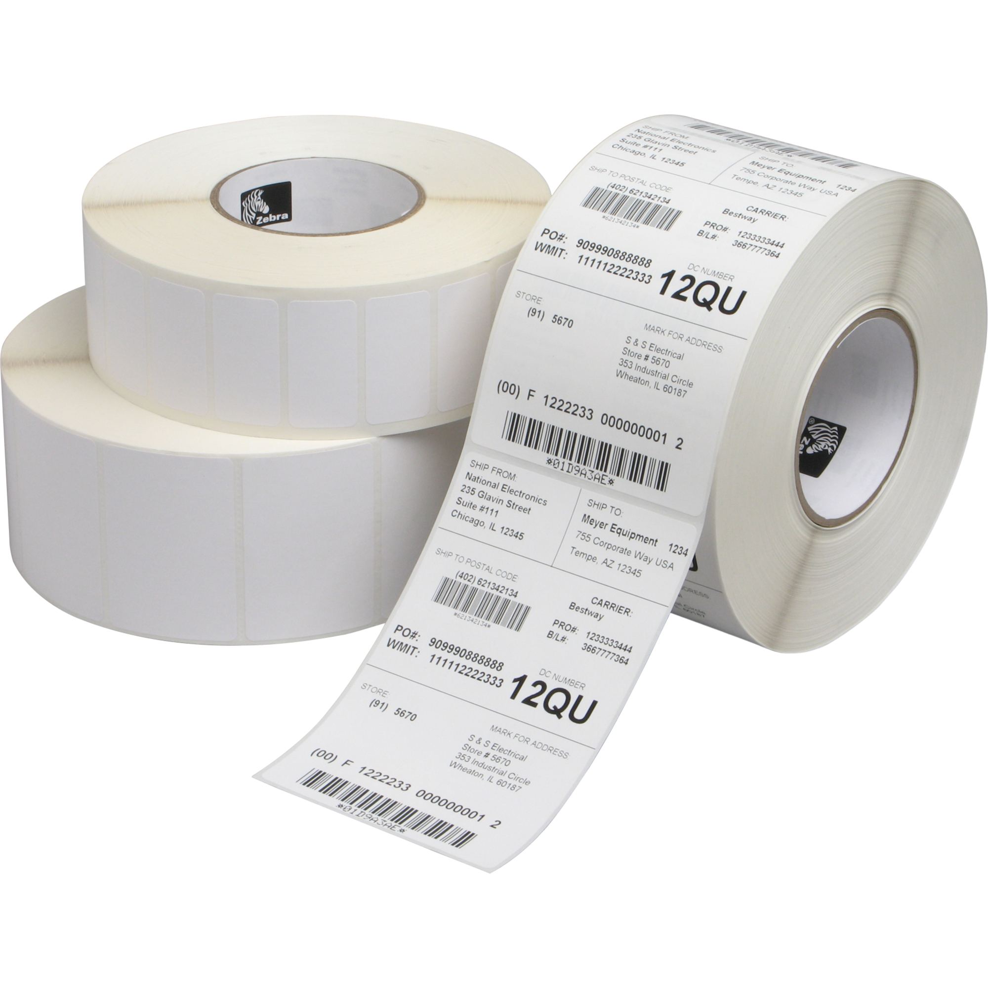 Z-SELECT 4000D 7.5 MIL PAPER TAG DIRECT THERMAL 4 inch X 6 inch  1 inch CORE 5 inch OD SENSING NOTCH 365 LABELS PER ROLL PERFORATED 4 ROLLS PER CASE PRICED PER CASE