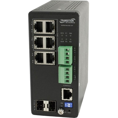 MANAGED HARDENED POE+ SWITCH (2) 10/100/1000BASE-T POE+ PORTS (4) 10/100/1000B