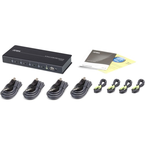 4-PORT USB BOUNDLESS KM SWITCH (CABLES INCLUDED)