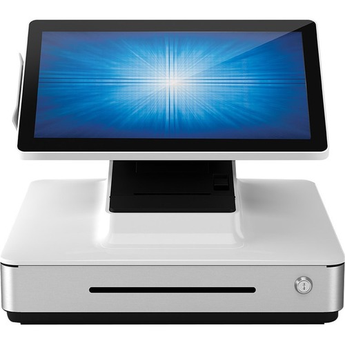 PAYPOINT PLUS POS SYSTEM WIN 10 CORE I5-8500T 15.6-INCH PCAP 8GB RAM 128 SSD 3-INCH PRINTER 2D BARCODE SCANNER 5X6 CASH DRAWER WHITE