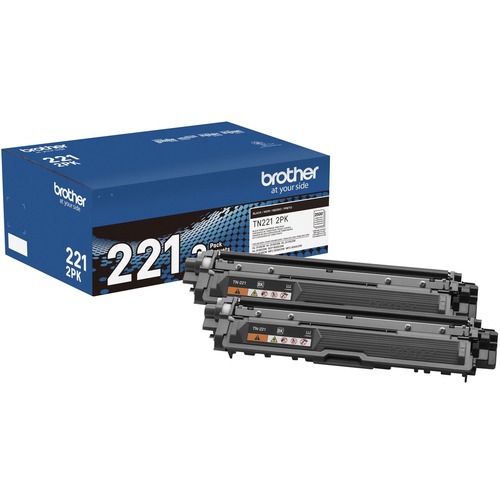 HL-3140CW HL-3170CDW HL-3180CDW MFC-9130CW MFC-9330CDW MFC-9340CDW Standard Yield Black Toner Cartridge Dual Pack (2 Pack of TN221BK) (2 x 2500 Yield)