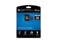 HP High Speed - Flash memory card ( microSDHC to SD adapter included ) - 16 GB - Class 10 - microSDHC HP High Speed - Flash memory card ( microSDHC to SD adapter included ) - 16 GB - Class 10 - microSDHC