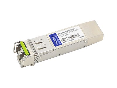 SFP+ transceiver module - 10 GigE - 10GBase-CWDM - LC single-mode - up to 49.7 miles - 1550 nm - TAA Compliant SFP+ transceiver module - 10 GigE - 10GBase-CWDM - LC single-mode - up to 49.7 miles - 1550 nm - TAA Compliant