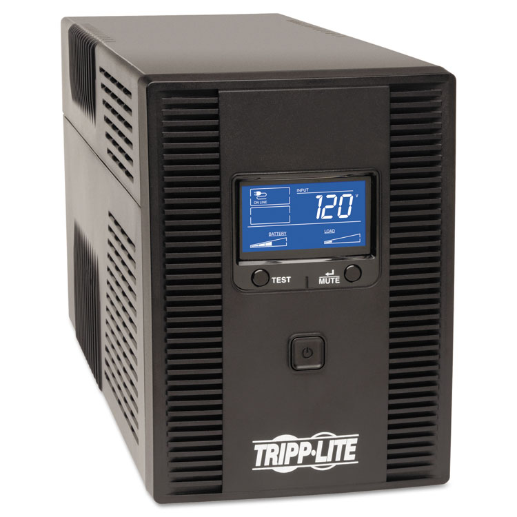 Lite 1500VA UPS Smart LCD Tower Battery Back Up 120V AVR Coax RJ45 - 1.6Minute Full Load - 5 x NEMA 5-15R - Surge-protected 5 x NEMA 5-15R - UPS-protected