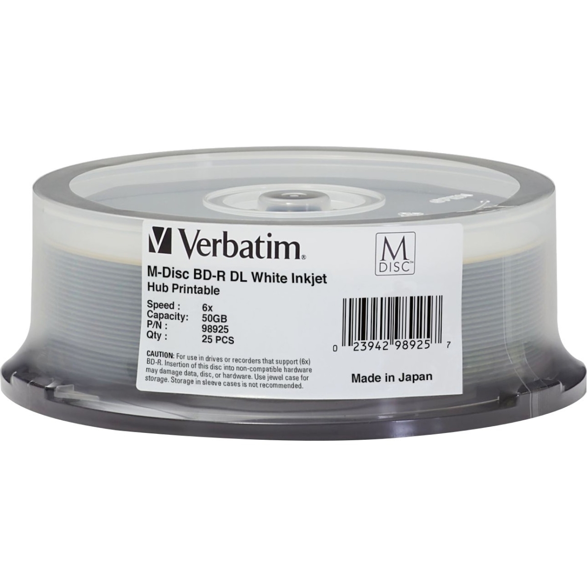 M-Disc - 25 x BD-R DL - 50 GB 6x - ink jet printable surface printable inner hub - spindle M-Disc - 25 x BD-R DL - 50 GB 6x - ink jet printable surface printable inner hub - spindle