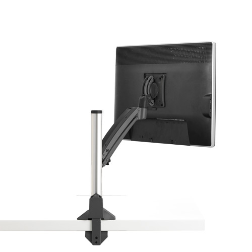 KONTOUR Desk Mount for Flat Panel Display - 10 inch to 30 inch Screen Support - 21.83 lb Load Capacity - Aluminum - Black