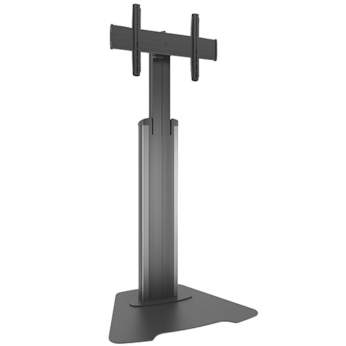 MEDIUM FUSION MANUAL HEIGHT ADJUSTABLE FLOOR AV STAND