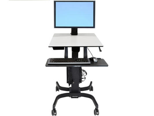 WorkFit-C Computer Stand - Up to 30 inch Screen Support - 28 lb Load Capacity - 23.9 inch Width x 22.8 inch Depth - Powder Coated - Steel Plastic - Gray Black