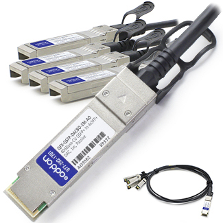 1m Juniper Compatible QSFP+ Breakout DAC - 40GBase direct attach cable - SFP+ (M) to QSFP+ (M) - 3.3 ft - twinaxial - passive