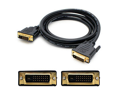 3.05M (10.00FT) DVI-D DUAL LINK (24+1 PIN) MALE TO MALE BLACK CABLE