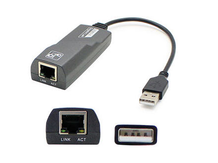 8in USB 2.0 (A) Male to RJ-45 Female Black Adapter Cable - Reliable accessories for a wide range of everyday devices