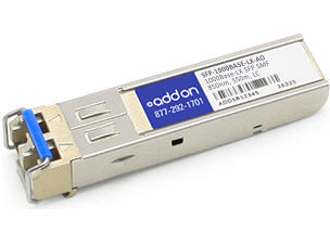 MSA Compliant 1000Base-LX SFP Transceiver - SFP (mini-GBIC) transceiver module - 1000Base-LX - LC single mode - up to 6.2 miles - 1310 nm