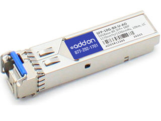 Cisco SFP-10G-BX-U Compatible SFP+ Transceiver - SFP+ transceiver module (equivalent to: Cisco SFP-10G-BX-U-20) - 10 GigE - 10GBase-BX - LC single-mode - up to 6.2 miles - 1270 (TX) / 1330 (RX) nm Cisco SFP-10G-BX-U Compatible SFP+ Transceiver - SFP+ transceiver module (equivalent to: Cisco SFP-10G-BX-U-20) - 10 GigE - 10GBase-BX - LC single-mode - up to 6.2 miles - 1270 (TX) / 1330 (RX) nm