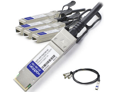 3m Industry Standard QSFP+ Breakout DAC - Direct attach cable - SFP+ to QSFP+ - 10 ft - twinaxial