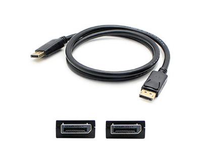 5 Pack 6ft DisplayPort Cable - DisplayPort cable - DisplayPort (M) to DisplayPort (M) - 6 ft - black (pack of 5) - for Lenovo ThinkCentre M75 M75t Gen 2 M90q Gen 2 ThinkEdge SE30 ThinkStation P330 Gen 2