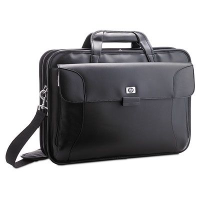 Executive Leather Case - Deluxe black leather with nylon twill case Executive Leather Case - Deluxe black leather with nylon twill case